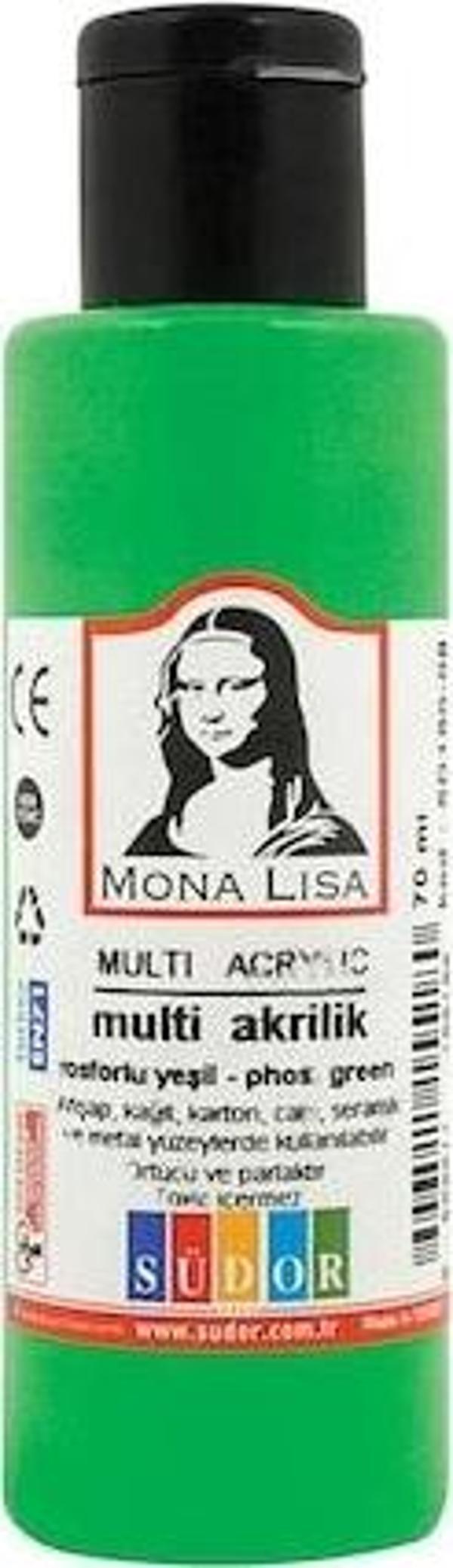 Südor Monalisa Multi Akrilik 70 Ml Fosforlu Yeşil Sd160-08 (12 Li Paket) - Image 1