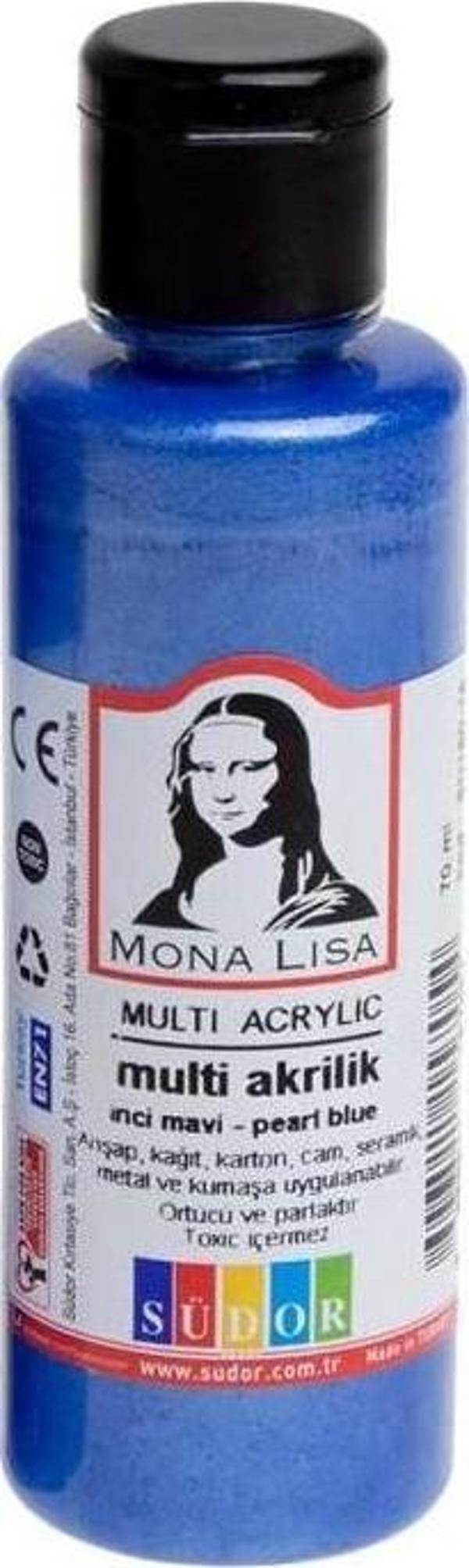 Südor Monalisa Multi Akrilik 70 Ml İnci Mavi Sd160-15 (12 Li Paket) - Image 1