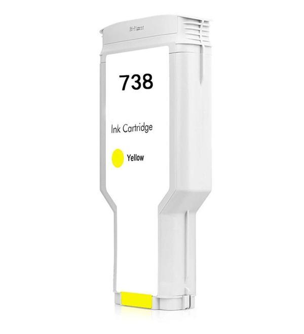 HP 738XL 676M8A Sarı Yüksek Kapasiteli Muadil Kartuş 300ML HP T850, HP T950 - Image 1