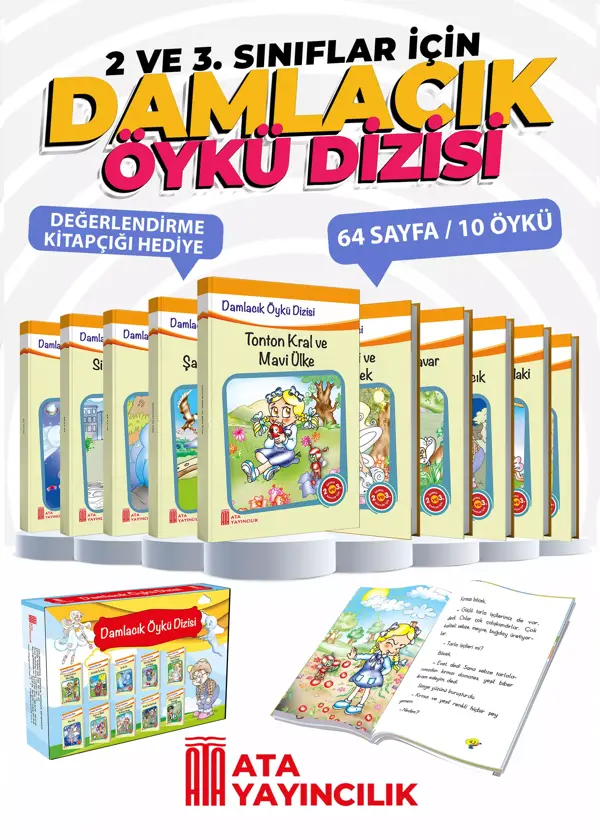 Ata Yayınları Damlacık Öykü Dizisi 10'lu Set - Ata Yayıncılık - Image 1