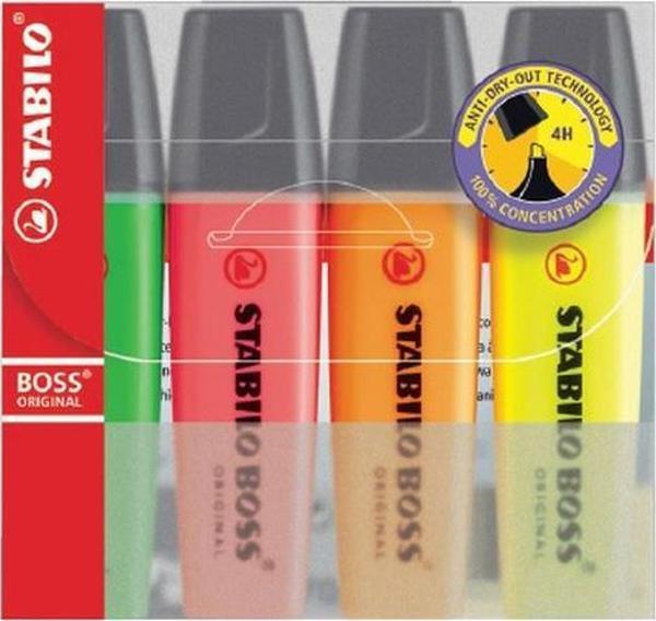 Stabilo Fosforlu Kalem Boss Orjinal 4 Renk 70/4 - Image 1