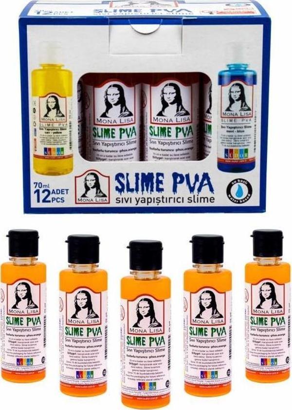 Südor Sıvı Yapıştırıcı Slime 70 Ml Fosforlu Turuncu (12 Li Paket) - Image 1