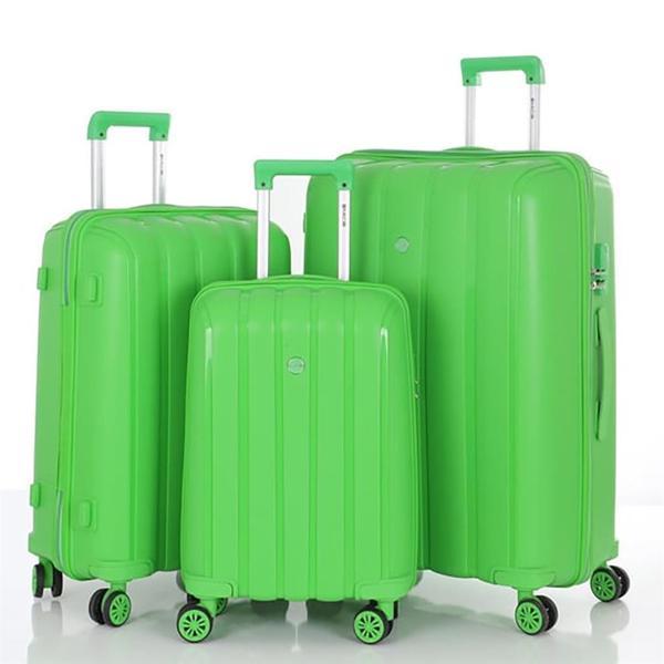 MÇS 3lü Set Kırılmaz Silikon Seyahat Valizi Bavulu V305 Fıstık Yeşil - Image 1