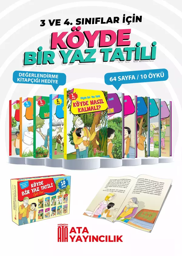 Köyde Bir Yaz Tatili Hikaye 10 lu Set (3. Sınıflar) Ata Yayıncılık - Ata Yayıncılık - Image 1