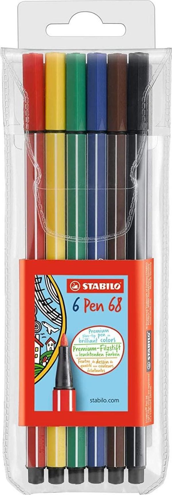 Stabilo Keçe Uçlu Boya Kalemi 6 Renk 6806/Pl - Image 1