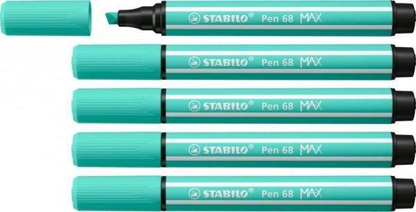 Stabilo Keçe Uçlu Kalem 68 Max Buz Yeşili 1-5 Mm Kesik Uç 768/13 (5 Li Paket) - Image 1