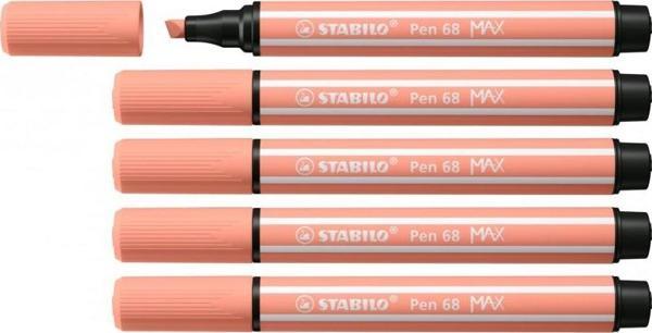 Stabilo Keçe Uçlu Kalem 68 Max Kayısı 1-5 Mm Kesik Uç 768/26 (5 Li Paket) - Image 1