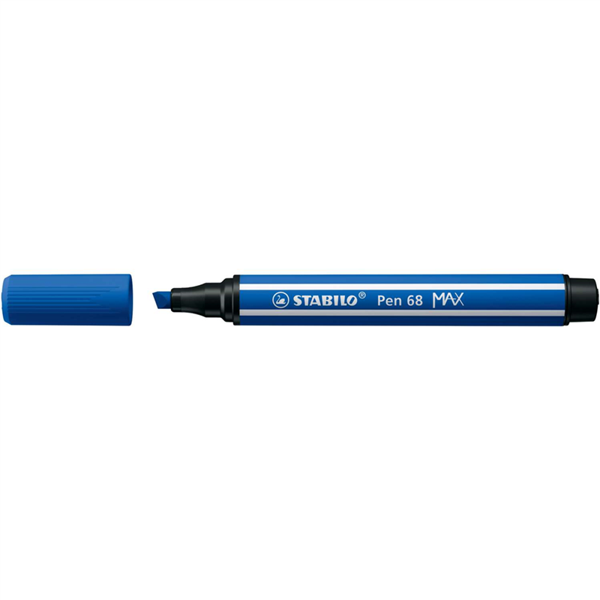 Stabilo Keçe Uçlu Kalem 68 Max Koyu Mavi 1-5 Mm Kesik Uç 768/32 (5 Li Paket) - Image 1