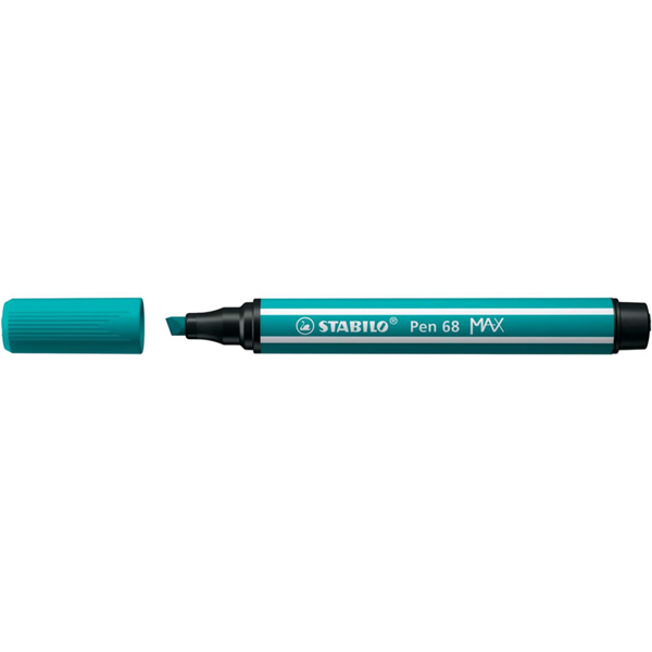 Stabilo Keçe Uçlu Kalem 68 Max Turkuaz Mavi 1-5 Mm Kesik Uç 768/51 (5 Li Paket) - Image 1