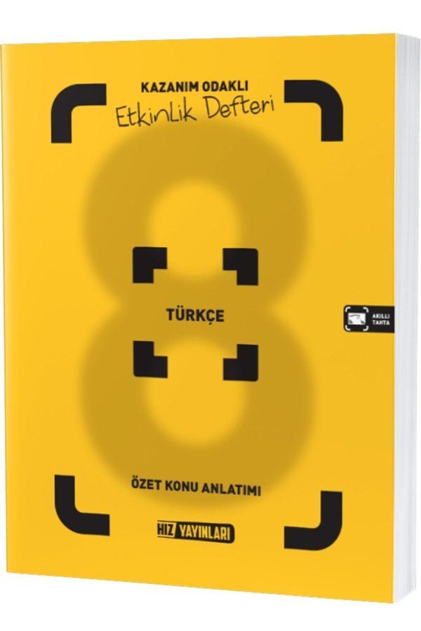 8. SINIF TÜRKÇE ETKİNLİK DEFTERİ - Hız Yayınları - Image 1