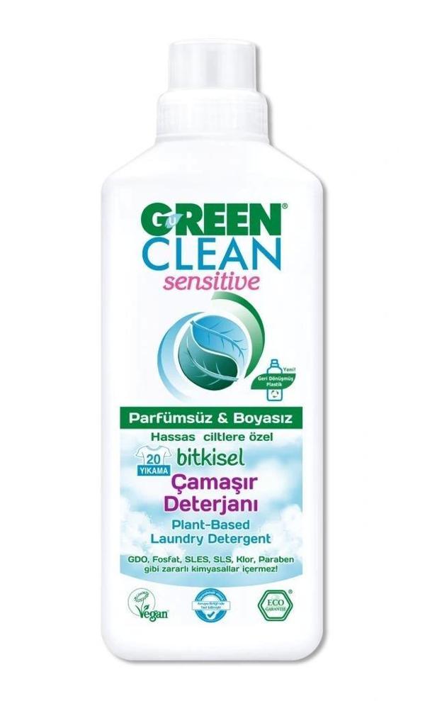 Nessiworld Green Clean Sensitive Parfümsüz Bitkisel Çamaşır Deterjanı 1000ml - Image 1