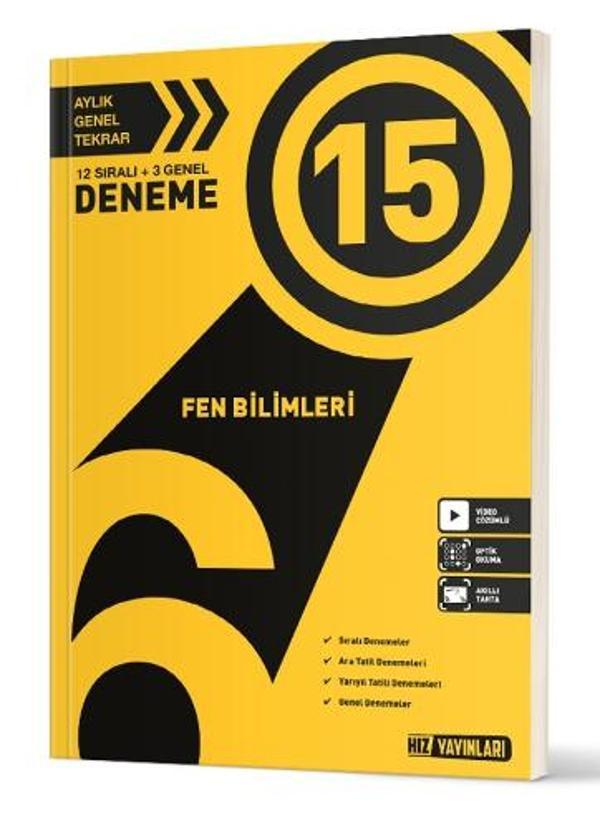Hız Yayınları 6. Sınıf Fen Bilgisi 15 li Deneme - Hız Yayınları - Image 1