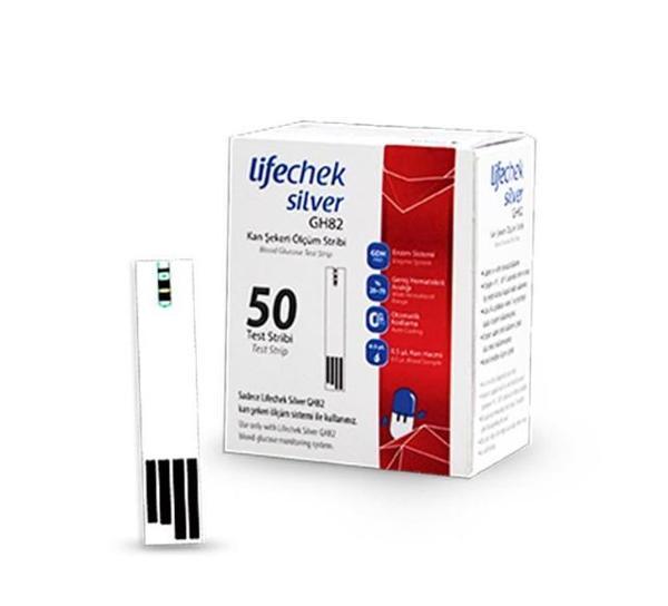LİFECHEK SILVER GH82 KAN ŞEKERİ ÖLÇÜM STRİBİ 50 STRİP - Image 1