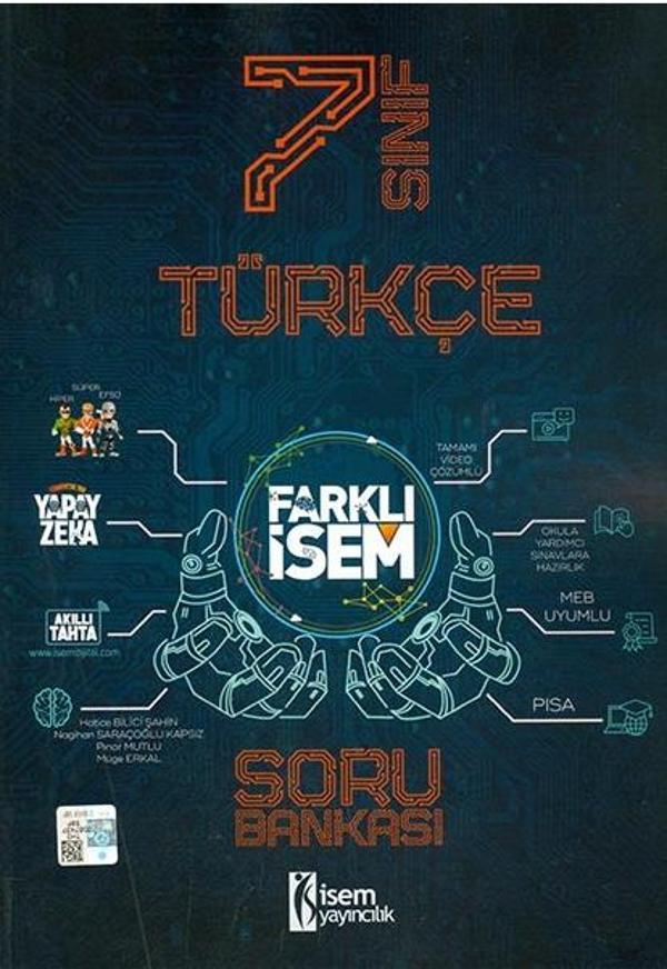 2021 7. Sınıf Farklı İsem Türkçe Soru Bankası İsem Yayıncılık - İsem Yayıncılık - Image 1