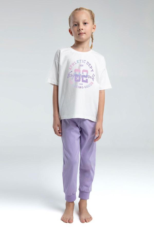 Toontoy Kız Çocuk Önü Baskılı Pijama Takım - Image 1