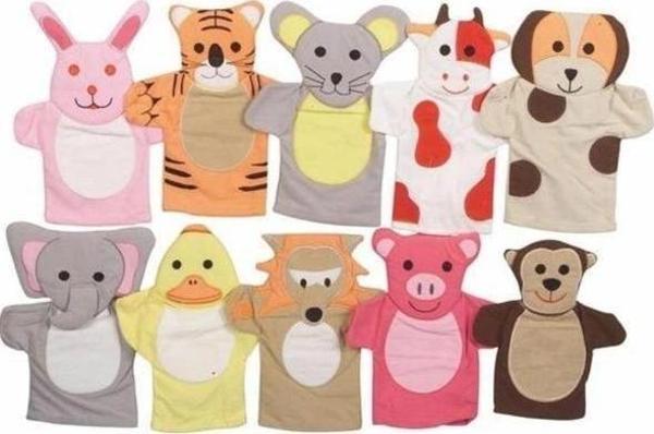 Kökten Oyuncak Hayvanlar Kukla Seti 10 Parça - Image 1