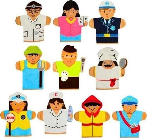 Kökten Oyuncak Meslekler Kukla Seti 10 Lu - Image 1