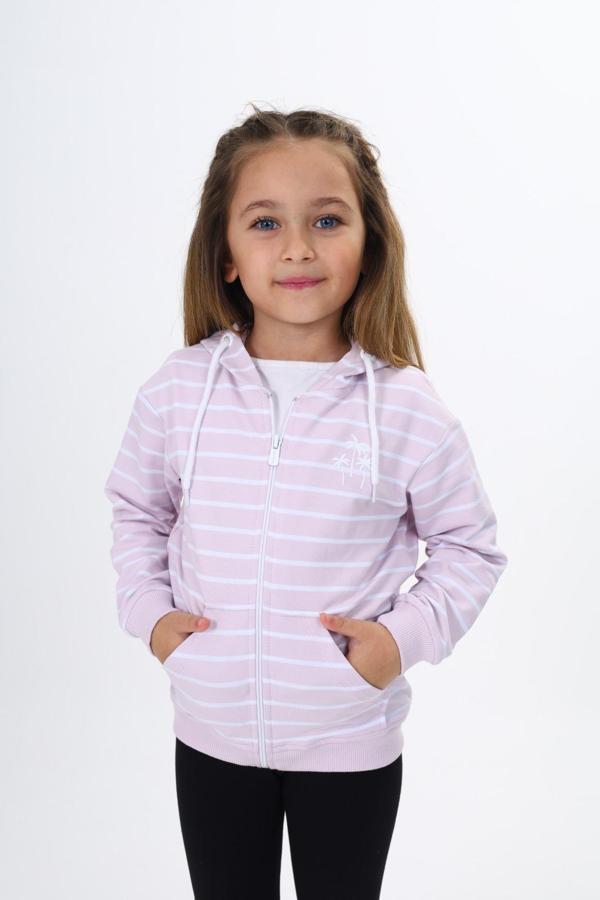 Toontoy Kız Çocuk Baskılı Hırka - Image 1