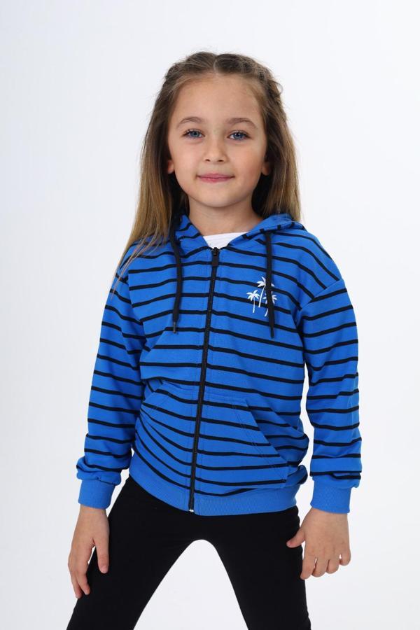 Toontoy Kız Çocuk Baskılı Hırka - Image 1