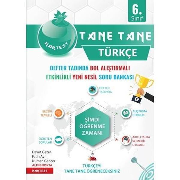 6. Sınıf Yeşil Defter Tadında Tane Tane Türkçe nartest - Nartest Yayınevi - Image 1