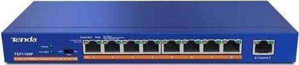 Tenda 9 Port 8 Port Poe+ 10-100 Switch Hub Tef1109P - Image 1