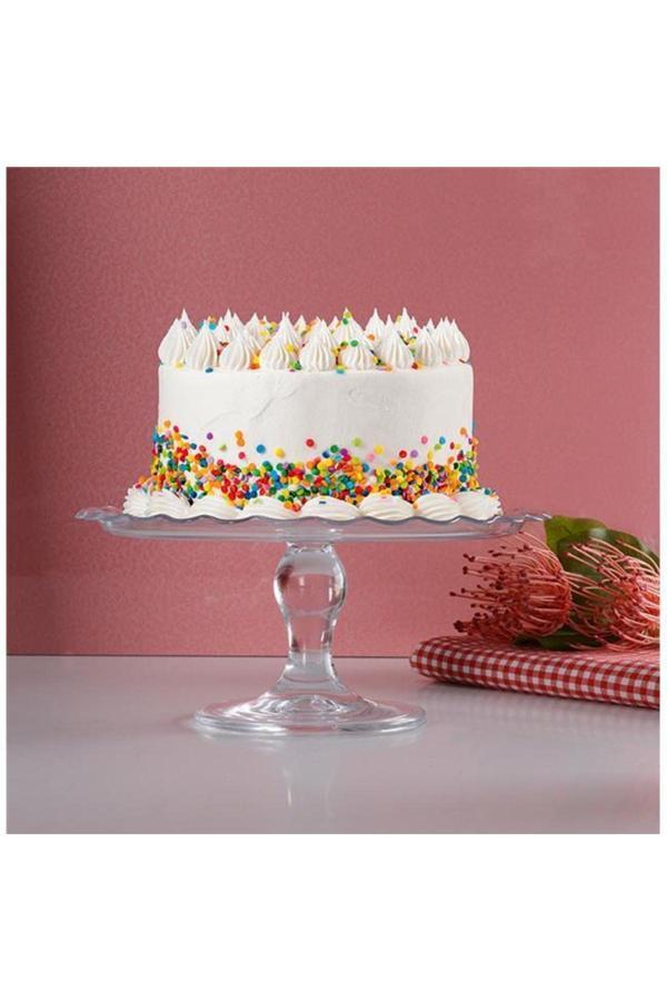 Paşabahçe petite ayaklı patisseria - pasta servis sunum tabağı  - Image 1