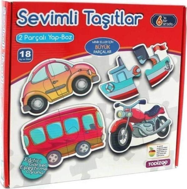 Todizoo Sevimli Taşıtlar Yapboz 12 Parça 83904 - Image 1