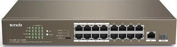 Tenda Teg1118P 18 Port 16 Port Poe+ 10-100-1000 Switch + 2 Port Sfp - Image 1
