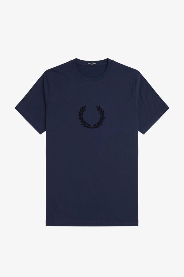 Fred Perry Erkek Mavi/Beyaz Logo Detaylı Sneaker - Image 1