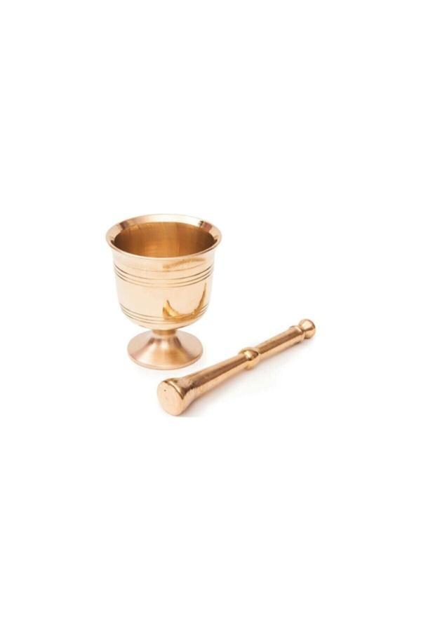Ustası Antepte El Yapımı Pirinç Döküm Havan 8 Cm - Image 1