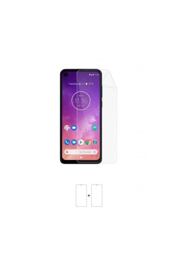 Motorola One Vision Ekran Koruyucu Kaplama Darbe Emici Poliüretan Film Amerika Üretimi - Image 1