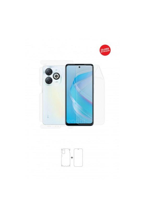 İnfinix Smart 8 Pro 360 ° Full Body Ekran Koruyucu Kaplama Ön Arka Yan Darbe Emici Hd Film - Image 1