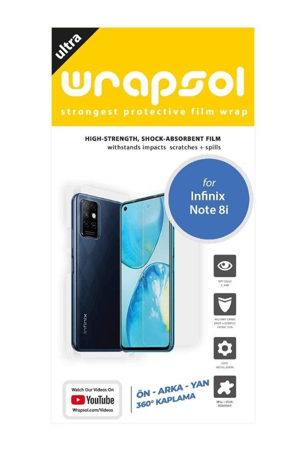 Infinix Note 8i 360 ° Full Body Ekran Koruyucu Kaplama Ön Arka Yan Darbe Emici Poliüretan Film - Image 1