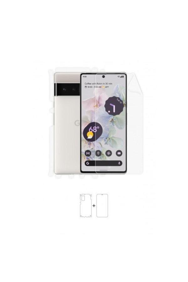 Google Pixel 6 Pro 360 ° Full Body Ekran Koruyucu Kaplama Ön Arka Yan Darbe Emici Poliüretan Film - Image 1