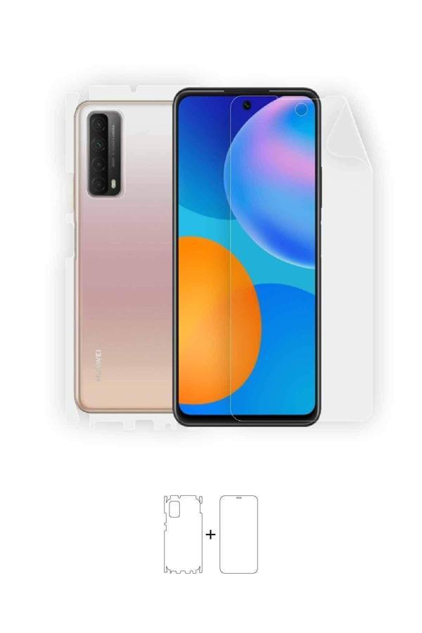 Huawei P Smart 2021 360 ° Full Body Ekran Koruyucu Kaplama Ön Arka Yan Darbe Emici Poliüretan Film - Image 1
