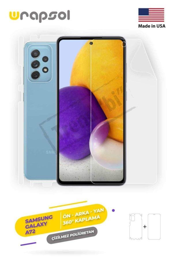 Galaxy A72 360 ° Full Body Ekran Koruyucu Kaplama Ön Arka Yan Darbe Emici Poliüretan Film - Image 1