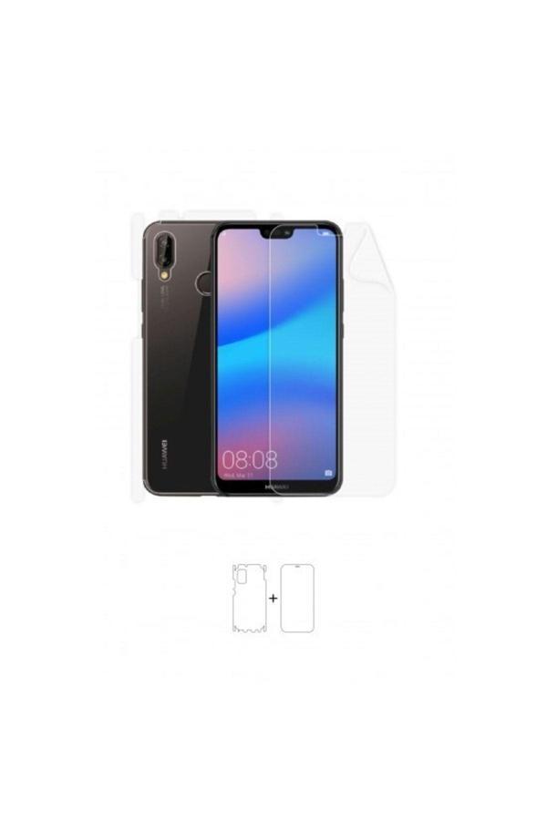Huawei P20 Lite 360 ° Full Body Ekran Koruyucu Kaplama Ön Arka Yan Darbe Emici Poliüretan Film - Image 1