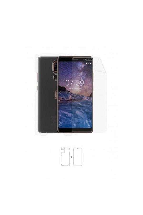 Nokia 7 Plus 360 ° Full Body Ekran Koruyucu Kaplama Ön Arka Yan Darbe Emici Poliüretan Film - Image 1