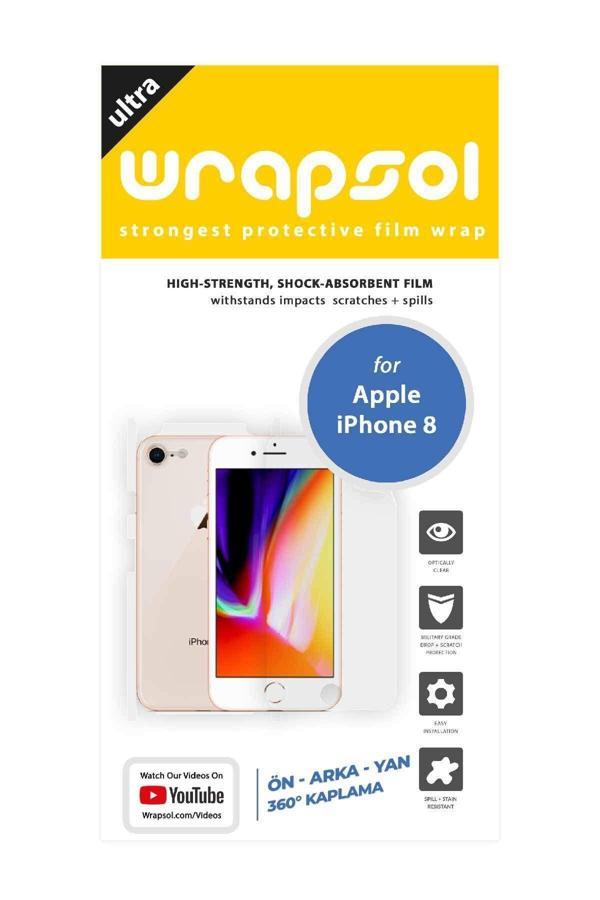Iphone 8 360 ° Full Body Ekran Koruyucu Kaplama Ön Arka Yan Darbe Emici Poliüretan Film - Image 1