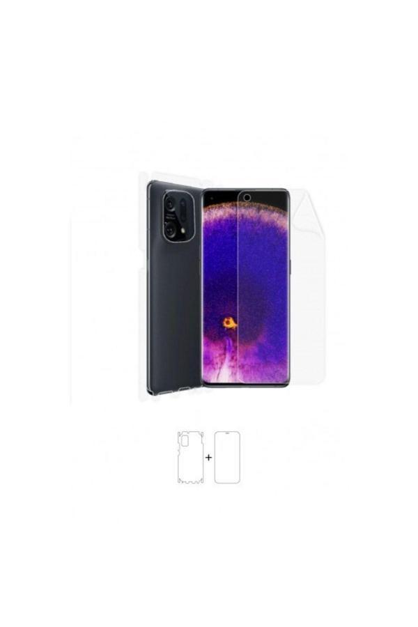 Oppo Find X5 360 ° Full Body Ekran Koruyucu Kaplama Ön Arka Yan Darbe Emici Poliüretan Film - Image 1