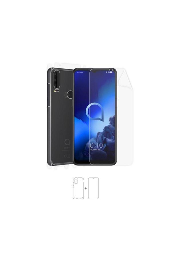 Alcatel 3x 2019 360 ° Full Body Ekran Koruyucu Kaplama Ön Arka Yan Darbe Emici Poliüretan Film - Image 1