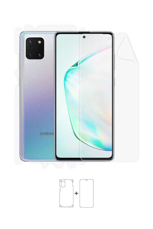 Galaxy Note 10 Lite 360 ° Full Body Ekran Koruyucu Kaplama Ön Arka Yan Darbe Emici Poliüretan Film - Image 1