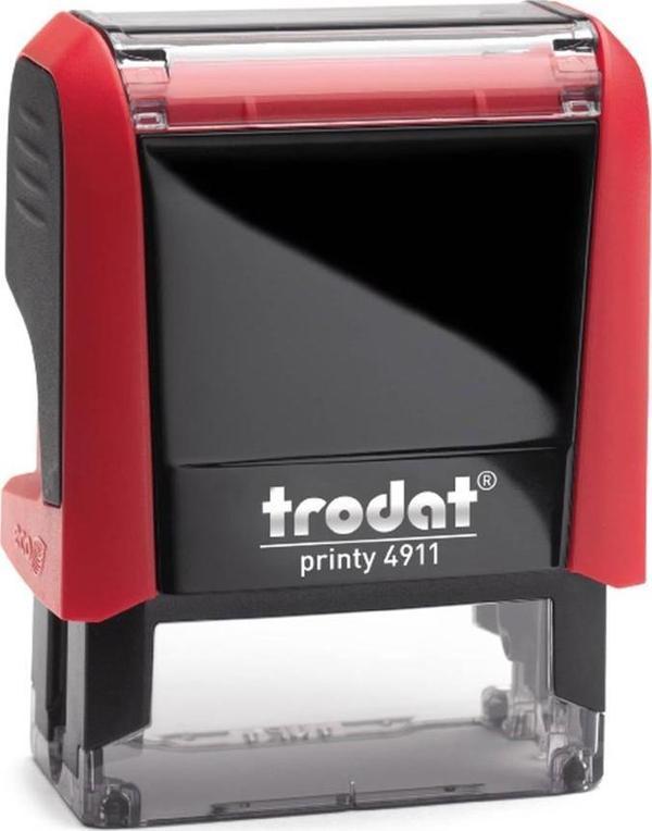 Trodat P4 Boş Kaşe Kırmızı Gövde, Kırmızı Keçe 4911 - Image 1