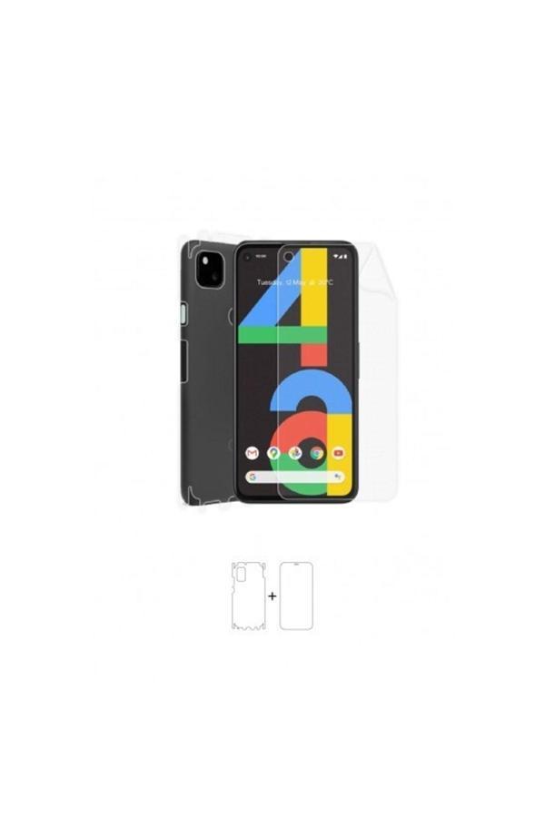 Google Pixel 4a 360 ° Full Body Ekran Koruyucu Kaplama Ön Arka Yan Darbe Emici Poliüretan Film - Image 1