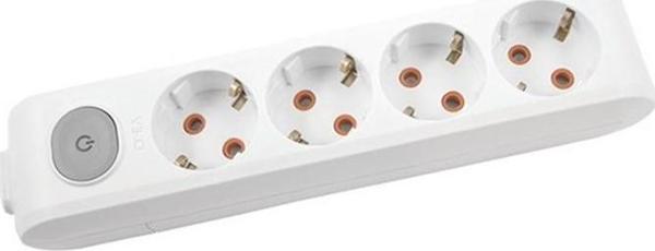 Viko Multi-Let 4 Lü Anahtarlı 1 Metre Kablolu Priz (90117401) - Image 1