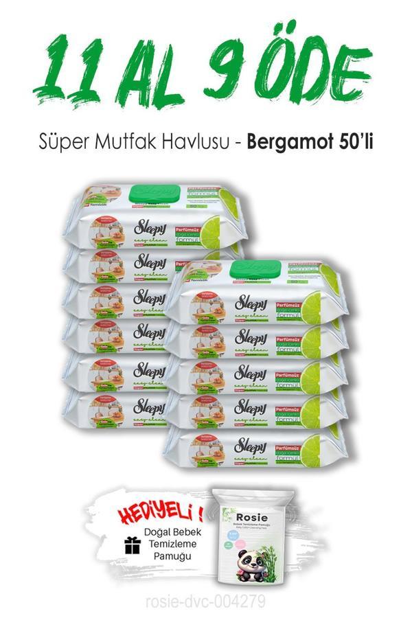 11 AL 9 ÖDE Sleepy Bergamotlu Süper Mutfak Havlusu 50'li ve ROSIE - Image 1