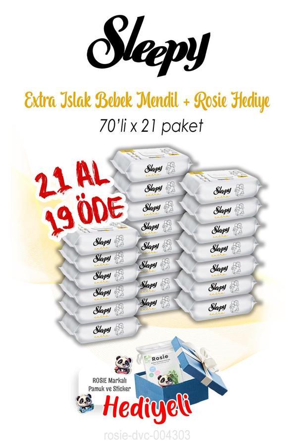21 AL 19 ÖDE 70'li Sleepy Extra Islak Bebek Havlusu ve ROSIE - Image 1