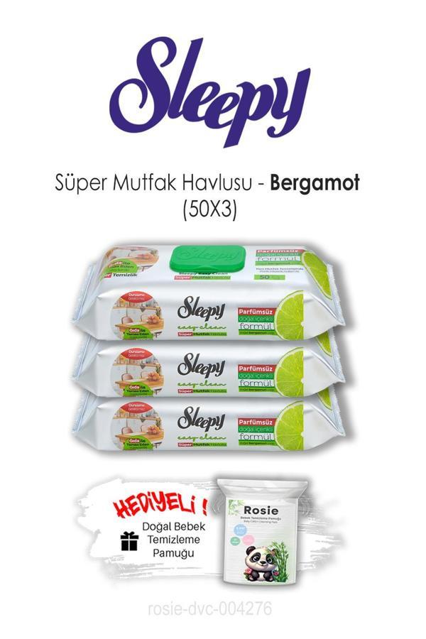 3 Adet Easy Clean Bergamotlu Süper Mutfak Havlusu 50'li ve ROSIE - Image 1