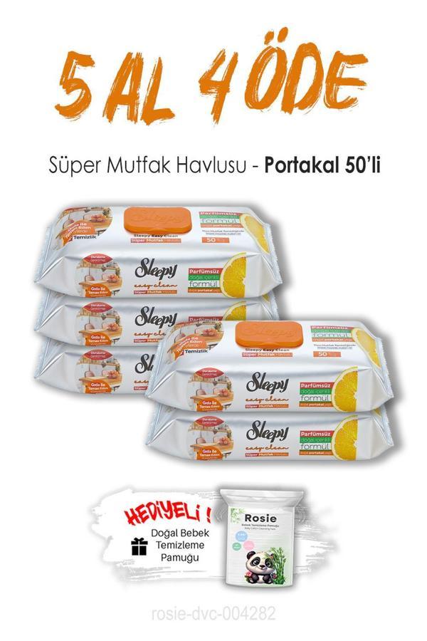 5 AL 4 ÖDE Sleepy Portakallı Süper Mutfak Havlusu 50'li ve ROSIE - Image 1