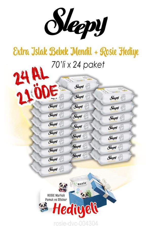 70'li Sleepy Extra 24 AL 21 ÖDE Islak Bebek Havlusu ve ROSIE - Image 1